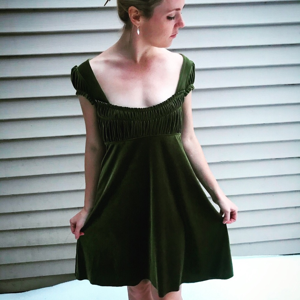 Free People Velour Babydoll dress